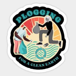 Plogging for a cleaner Earth Sticker